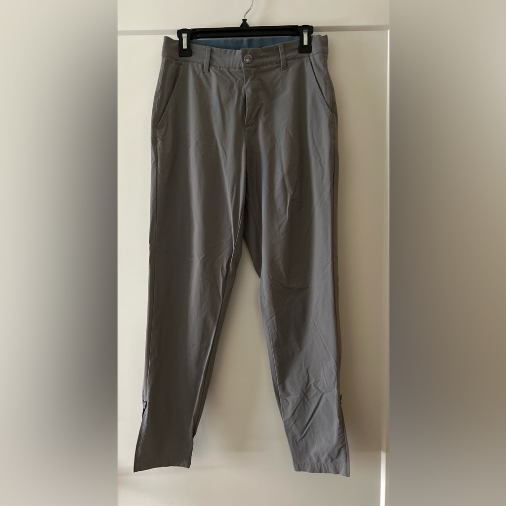 Men's Light Gray Stretch Golf Jogger Pants- Classic Straight Fit